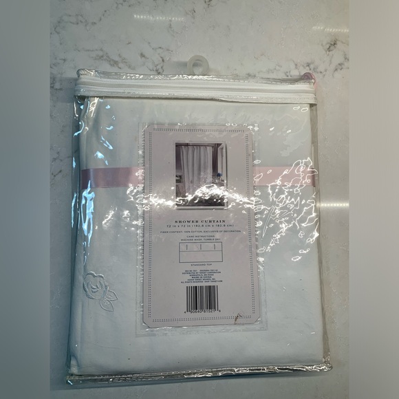 Simply Shabby Chic White Cut Out Lace Shower Curtain - Picture 4 of 5